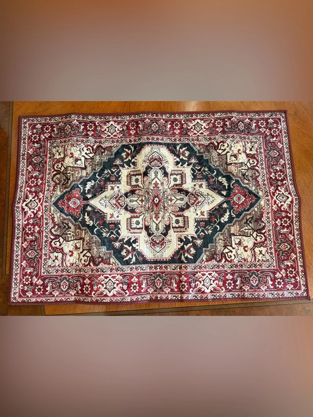 YoKii - 2x3 Classic Red Medallion Accent Rug